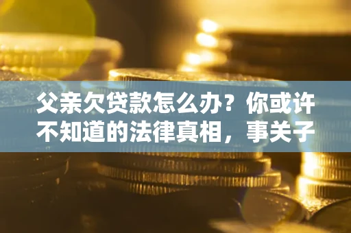 济南父亲欠贷款怎么办？你或许不知道的法律真相，事关子女未来