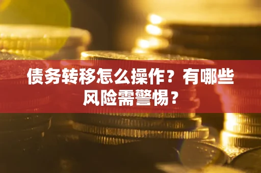 济南债务转移怎么操作？有哪些风险需警惕？