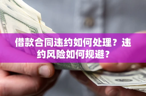 济南借款合同违约如何处理？违约风险如何规避？