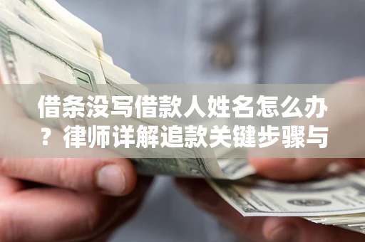 济南借条没写借款人姓名怎么办？律师详解追款关键步骤与证据链构建